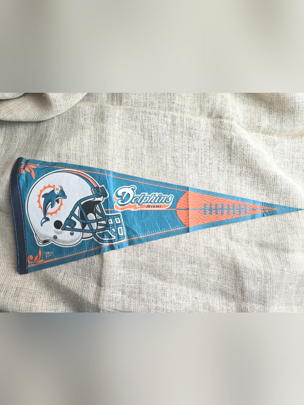 Vintage Miami Dolphins Felt Pennant 29" Wall Decor